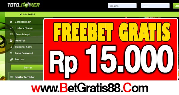 TotoJoker Freebet Gratis Rp 15.000 Tanpa Deposit TotoJoker Freebet Gratis Rp 15.000 Tanpa Deposit