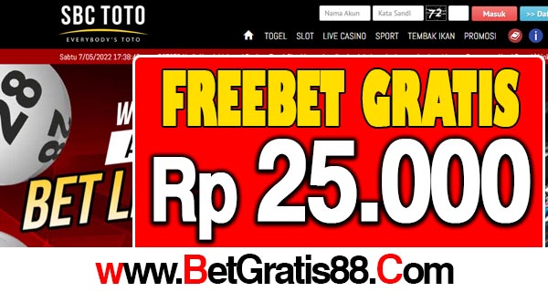 SBCToto Freebet Gratis Rp 25.000 Tanpa Deposit SBCToto Freebet Gratis Rp 25.000 Tanpa Deposit