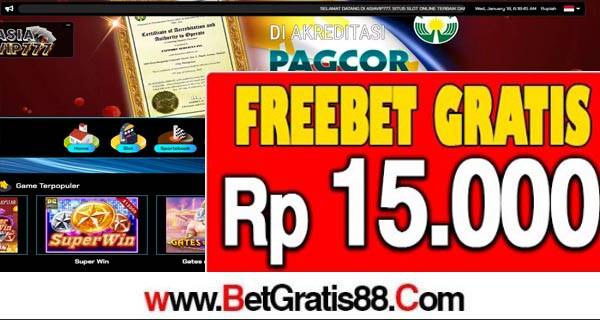 ASIAVIP777 Freebet Gratis Rp 15.000 Tanpa Deposit ASIAVIP777 Freebet Gratis Rp 15.000 Tanpa Deposit