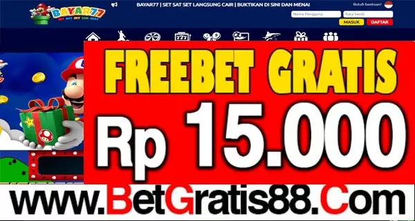 BAYAR77 Freebet Gratis Rp 15.000 Tanpa Deposit BAYAR77 Freebet Gratis Rp 15.000 Tanpa Deposit